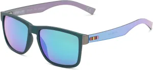 Foster Grant Sun Luv Seize The Moment Square Sunglasses, Matte Metallic Teal, 55mm