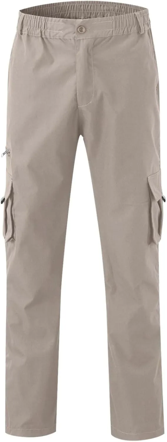 Fxbar Men's Outdoor Cargo Pant Relaxed Fit Lightweight Hiking Jogger Classic Fit Multi Pockets Fashion Trousers