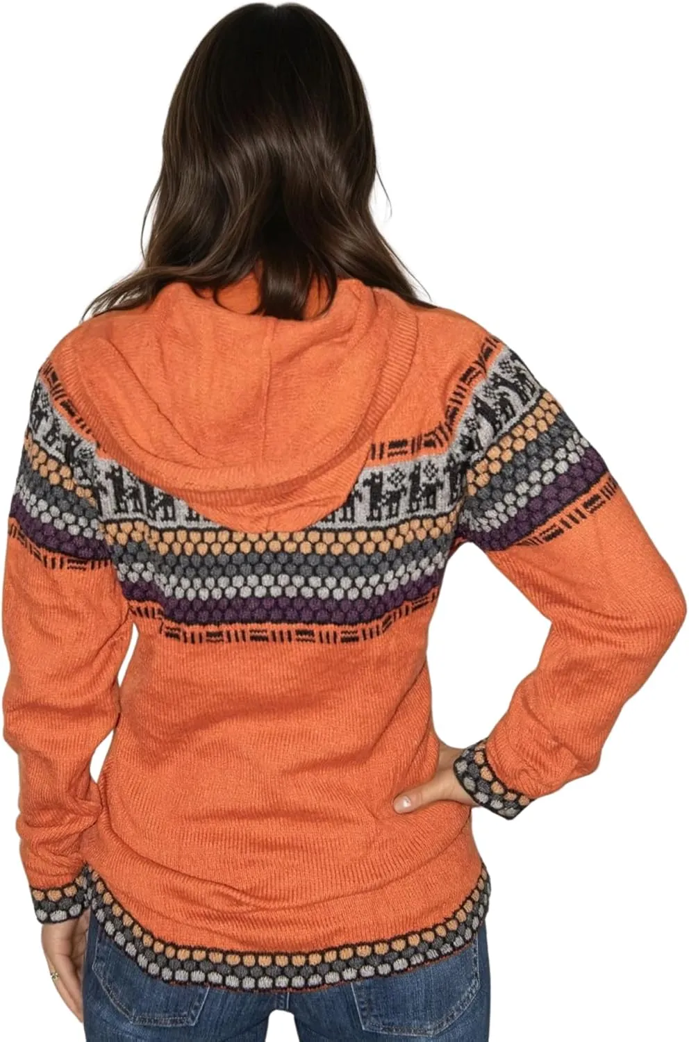 Gamboa Genuine Alpaca Cardigan Sweater for Women Winter Autumn Sweaters Lightweight