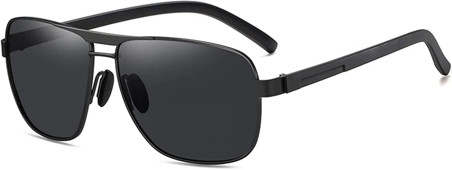 GAOXIN Polarized Men's Retro Box Sunglasses Sports Cycling Light Sunglasses (Color : A, Size : Medium)