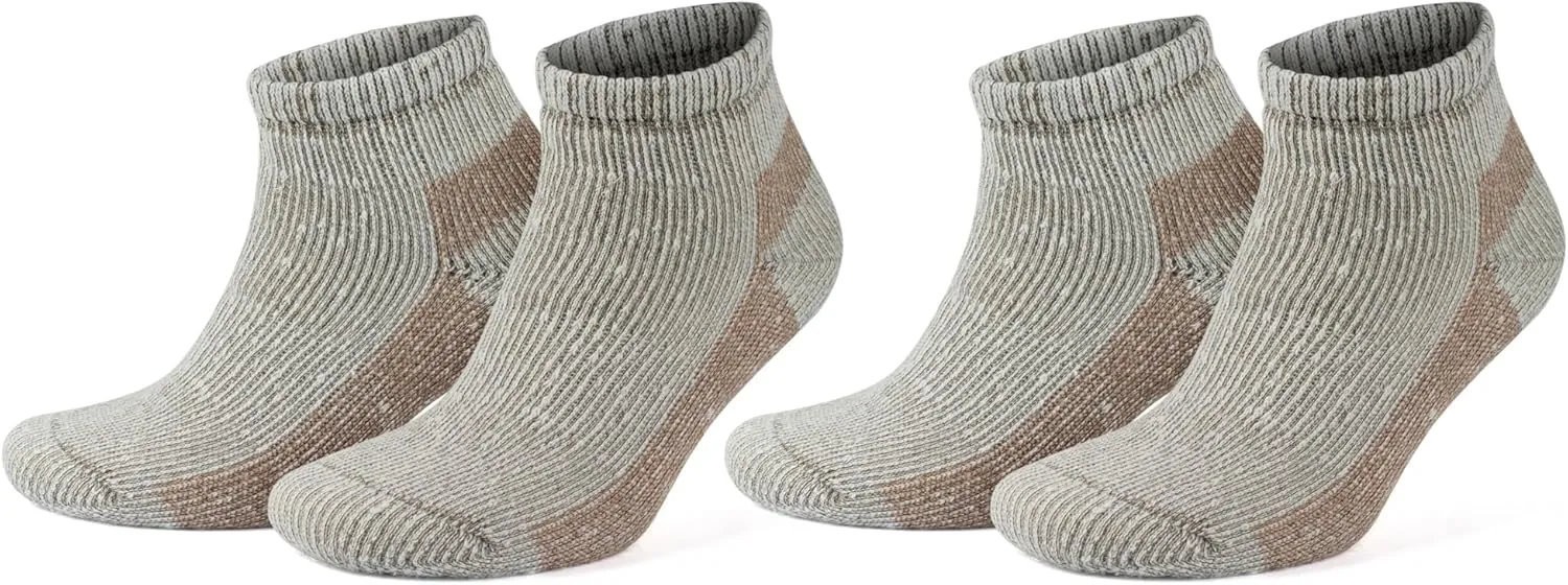 GoWith Alpaca Wool Low-Cut Socks for Men & Women, Cushioned Terry Warm Thermal Thick Merino Blend Camping Socks