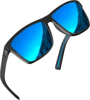 grinderPUNCH Polarized Driving Sunglasses for Men Lightweight UV400 Protection Anti Glare Square Sun Glasses