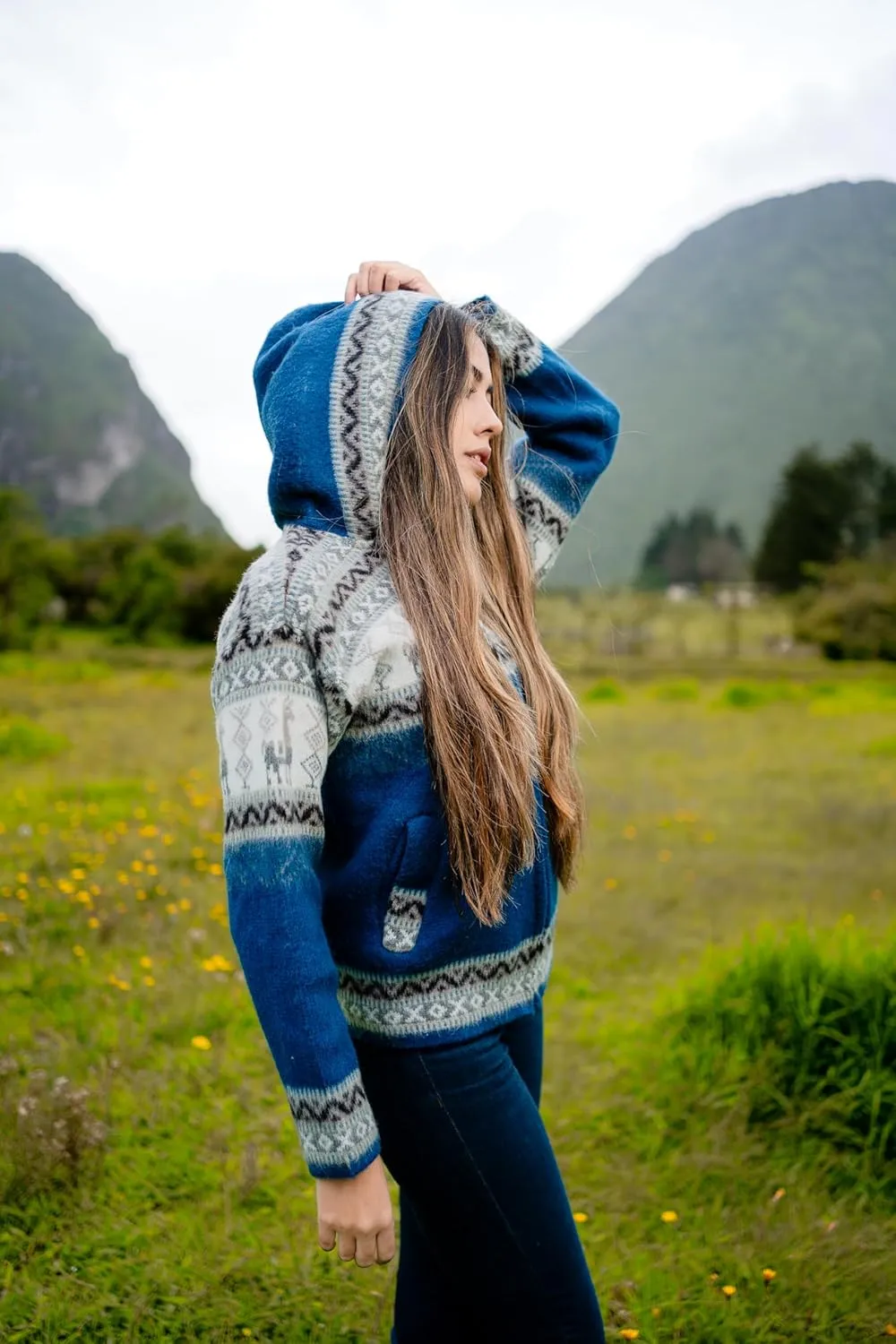 Handmade Alpaca Sweater, Vibrant Colors, Soft and Hypoallergenic, Crafted by Otavalenos Artisans in Ecuador