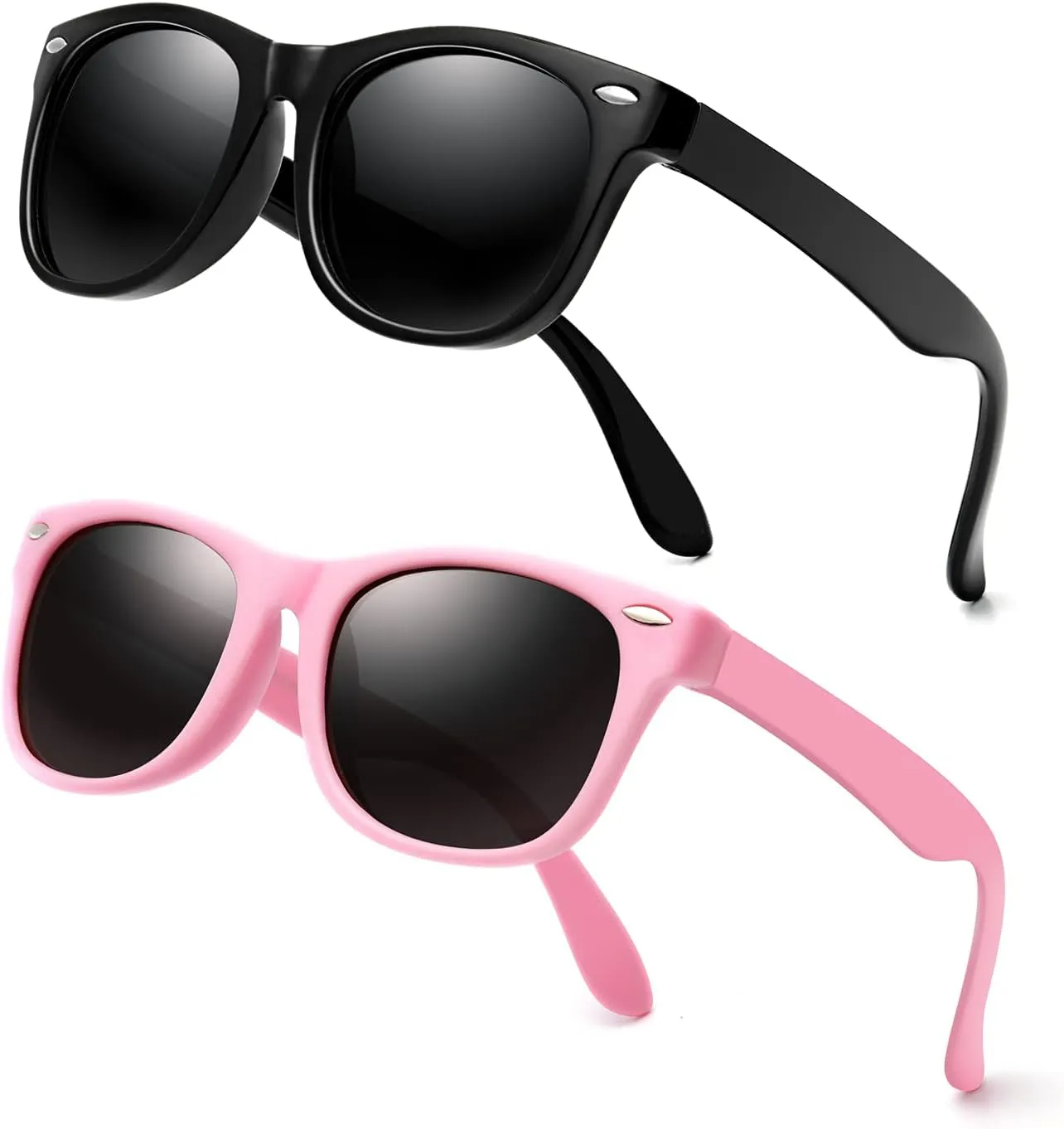 JASPIN Kids Polarized Sunglasses TPEE Rubber Flexible Frame for Boys Girls Age 3-9, 100% UV Protection. Toddler Sunglasses