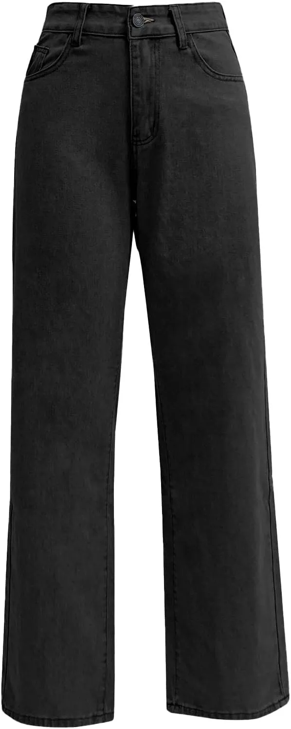 Jeans for Women High Waisted Straight Leg Pants Casual Boyfriend Jeans Trendy Vintage Classic Trousers with Pockets
