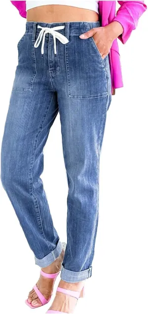 Jeans for Women, Jeans Sweatpant Wide Leg High Waisted Petite That Look