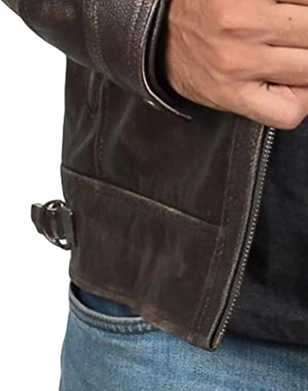 JEsilunmaMY Mens Distressed Punk Leather Jacket Vintage Stand Collar Motorcycle Bomber Jacket Casual Sport Moto Biker Coat