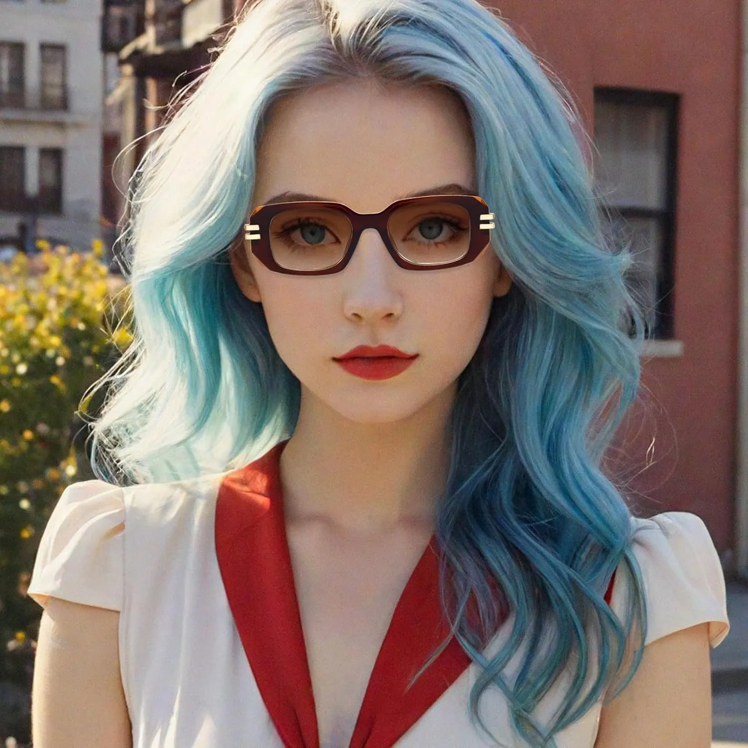 JIMMY SUNSHINE Cat Eye Sunglasses for Women Vintage Square Trendy Cateye Sunglasses