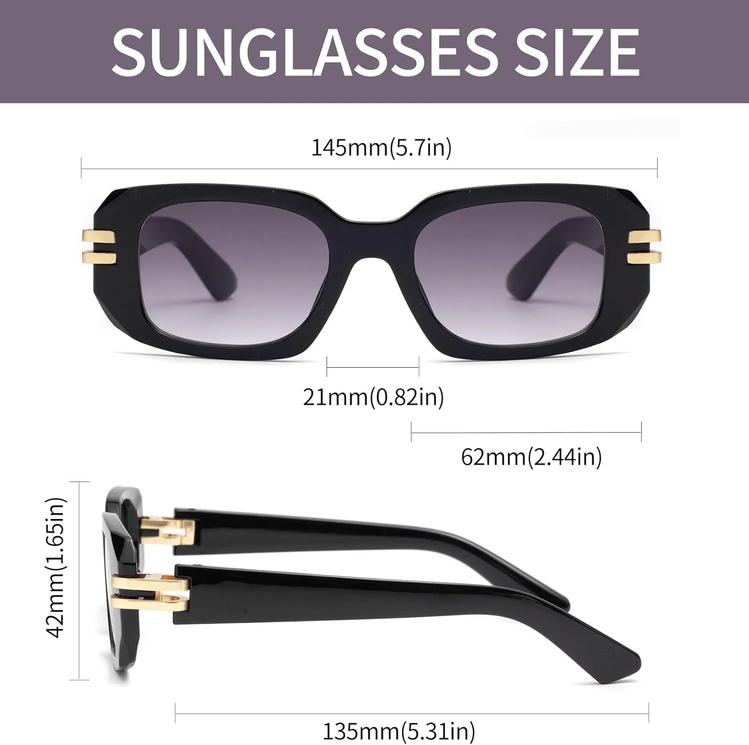 JIMMY SUNSHINE Cat Eye Sunglasses for Women Vintage Square Trendy Cateye Sunglasses