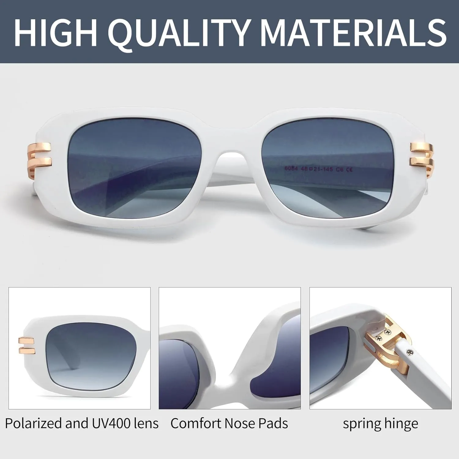 JIMMY SUNSHINE Cat Eye Sunglasses for Women Vintage Square Trendy Cateye Sunglasses