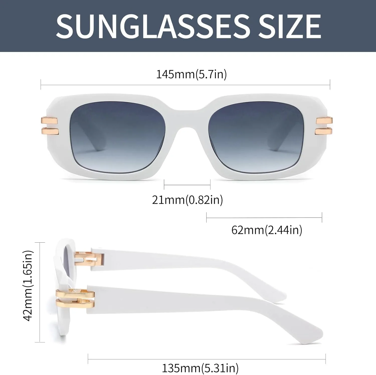 JIMMY SUNSHINE Cat Eye Sunglasses for Women Vintage Square Trendy Cateye Sunglasses
