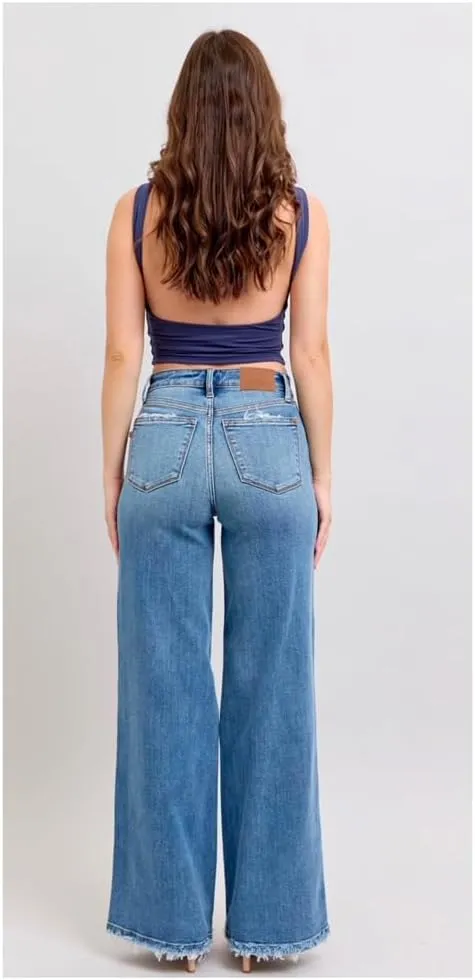 Judy Blue High Waist Retro Wide Fit Jeans, 82648