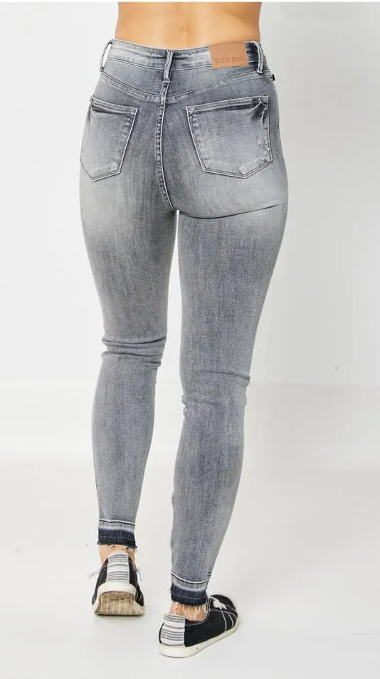 Judy Blue High Waist Tummy Control Release Hem Skinny Jeans, 88792