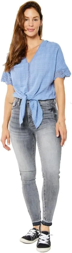 Judy Blue High Waist Tummy Control Release Hem Skinny Jeans, 88792