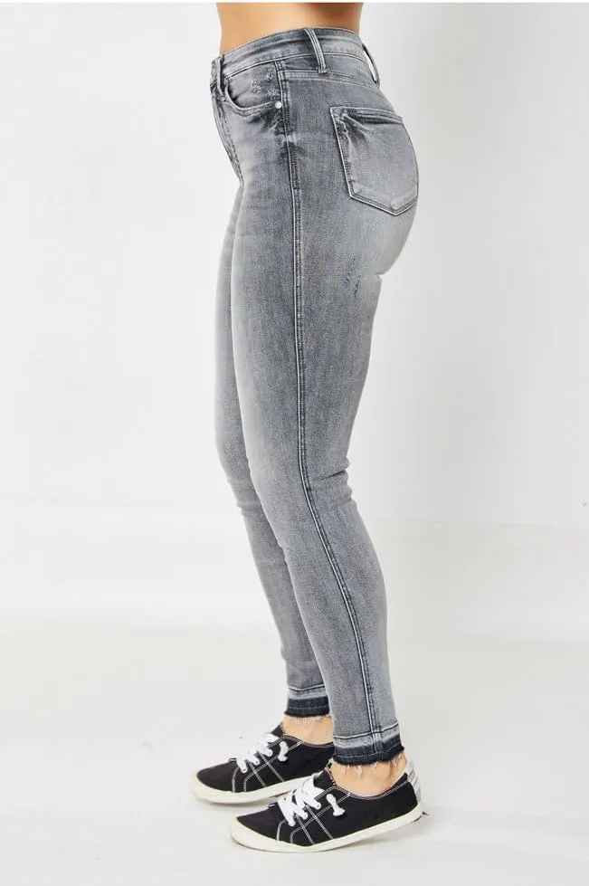 Judy Blue High Waist Tummy Control Release Hem Skinny Jeans, 88792