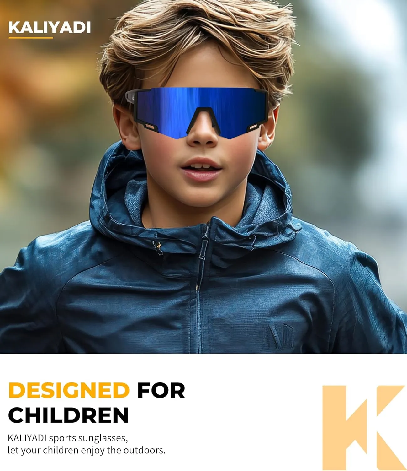 KALIYADI Sports Sunglasses-for-Kids Polarized Kids-Sunglasses: Boys and Girls Sun Glasses with UV400 for Running Cycling