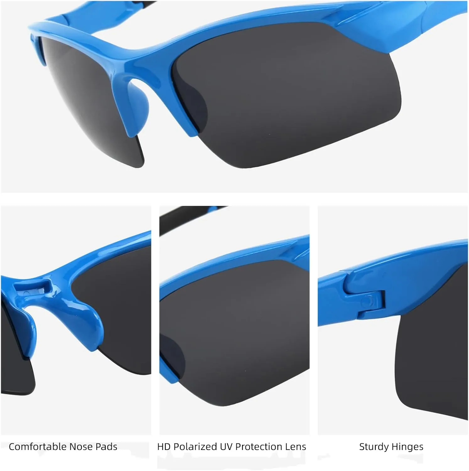 KENBO Kids Sunglasses for Boys Girls Wrap Around Sports Sunglasses with UV Protection Age 3-8