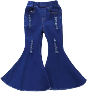 Kids Bell Bottom Jeans Kids Toddler Bell Bottom Pants Black Ripped Denim Pants Youth Boys Jeans Black Pants Kids Jeans