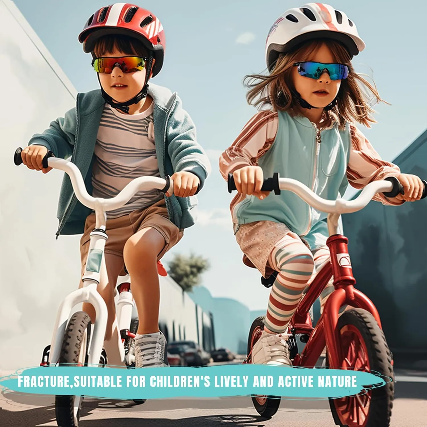 Kids Sunglasses Polarized Baseball Sports Sun Glasses,Lightweight UV400 TR90 Cycling Shades Frame Boys Girls