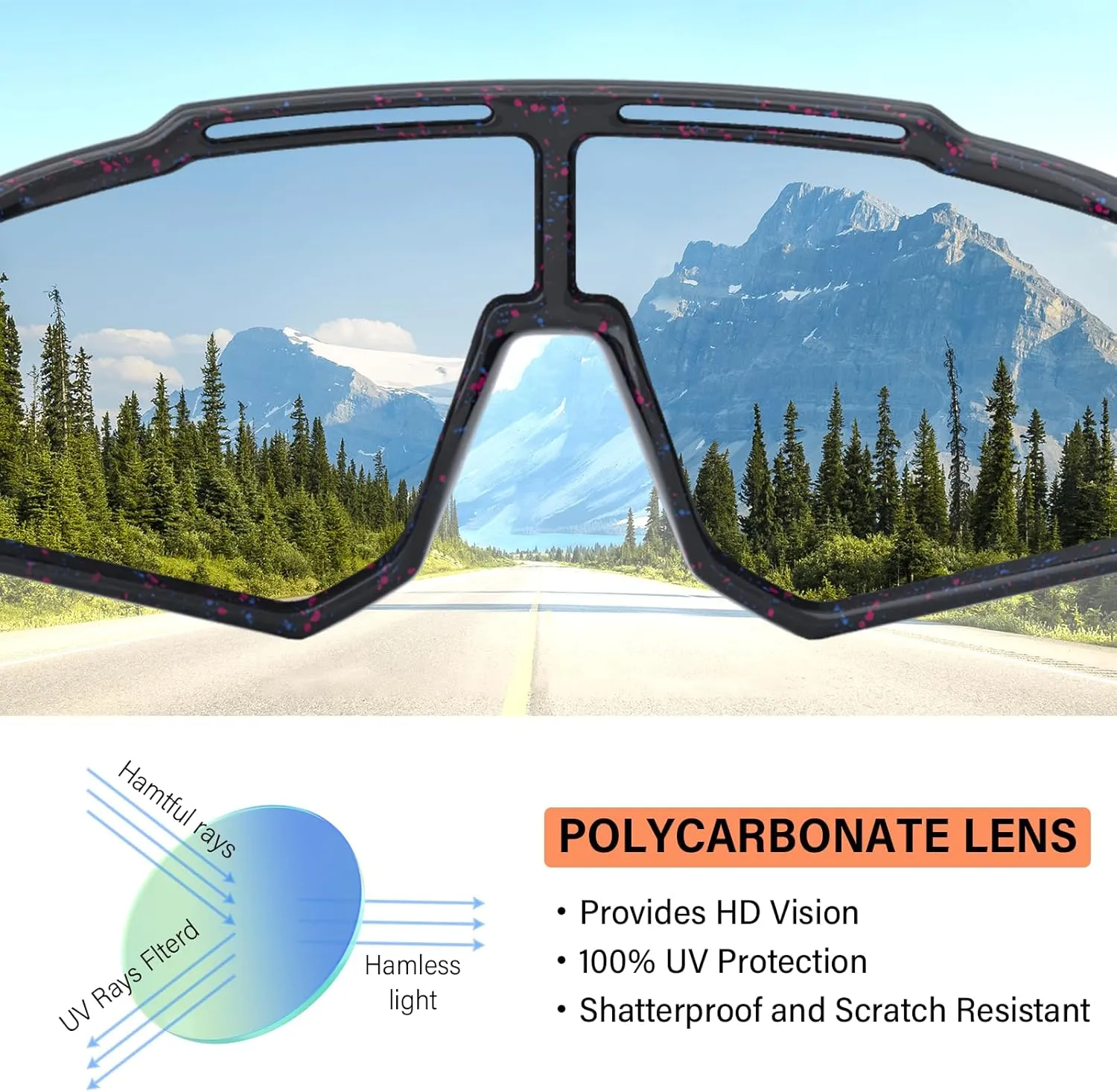 Kids Sunglasses,Youth Baseball Glasses for Boys Girls Age 6-14,Sports UV Protection Goggles for Softball Cycling