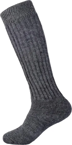 Knee-High Alpaca Socks – Warm, Stretchy Over-the-Calf Socks for Big Calves | Soft, Roomy Fit for Men & Women, All-Day Comfort (X-Large, Gray, Men 11-14)