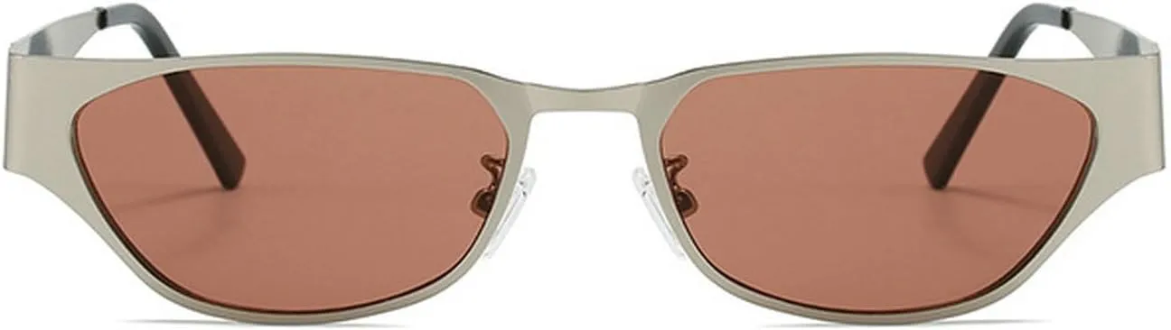 laureles Small Cat Eye Sunglasses for Women Vintage Y2K Sun Glasses Men Metal Gradient Black Shades Female