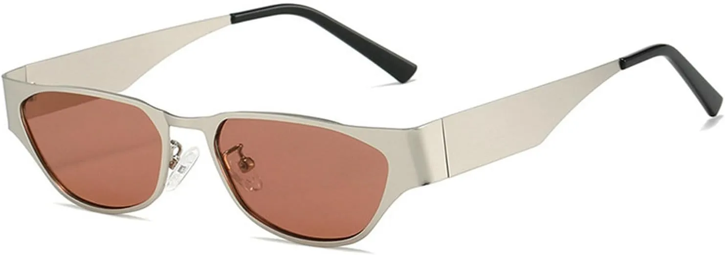 laureles Small Cat Eye Sunglasses for Women Vintage Y2K Sun Glasses Men Metal Gradient Black Shades Female