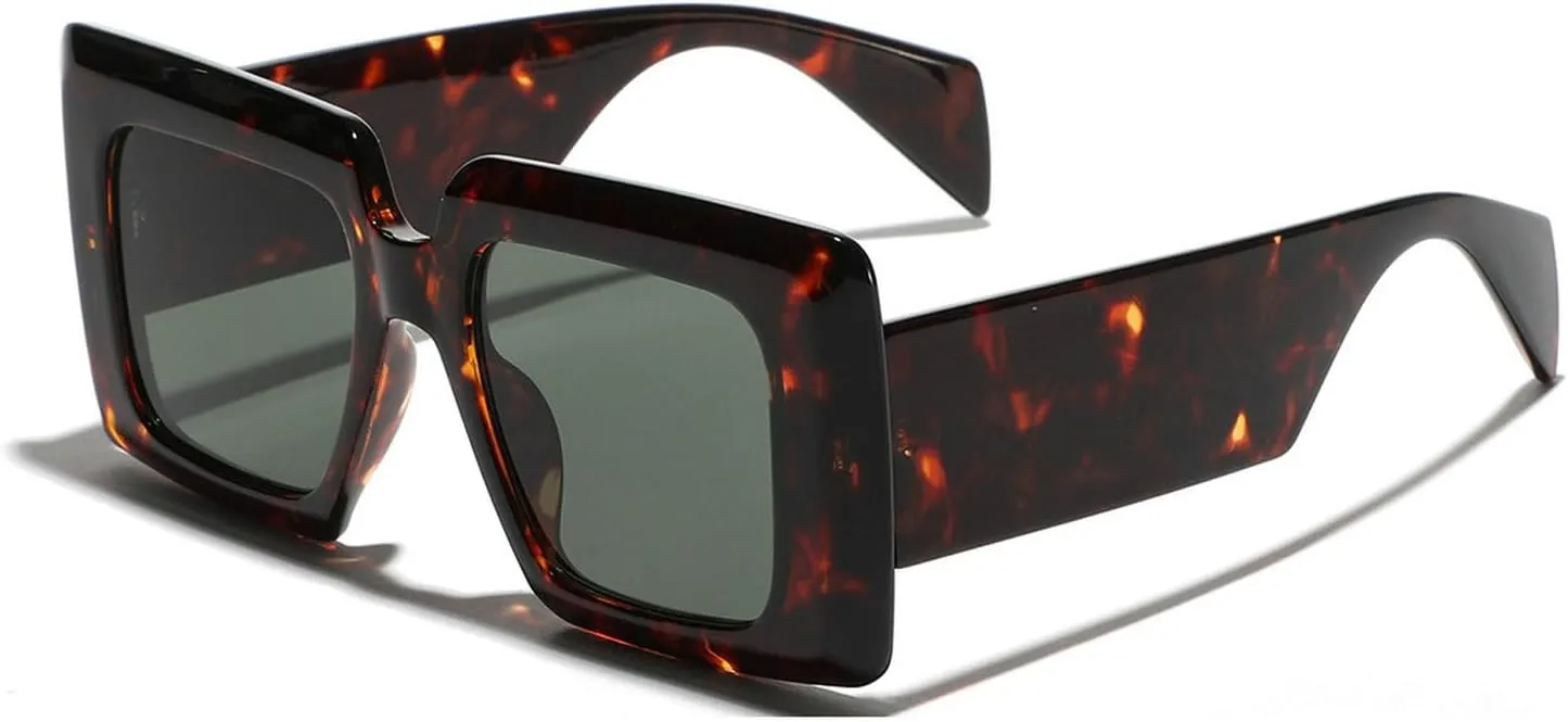 laureles Vintage Fashion Oversized Square Cat Eye Y2K Sunglasses Women Large Frame Driving Sun Glasses Men's