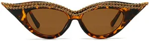 laureles Vintage Rhinestones Cat Eye Sunglasses Women Men Bling Small Frame Ladies Gradient Sun Glasses Female