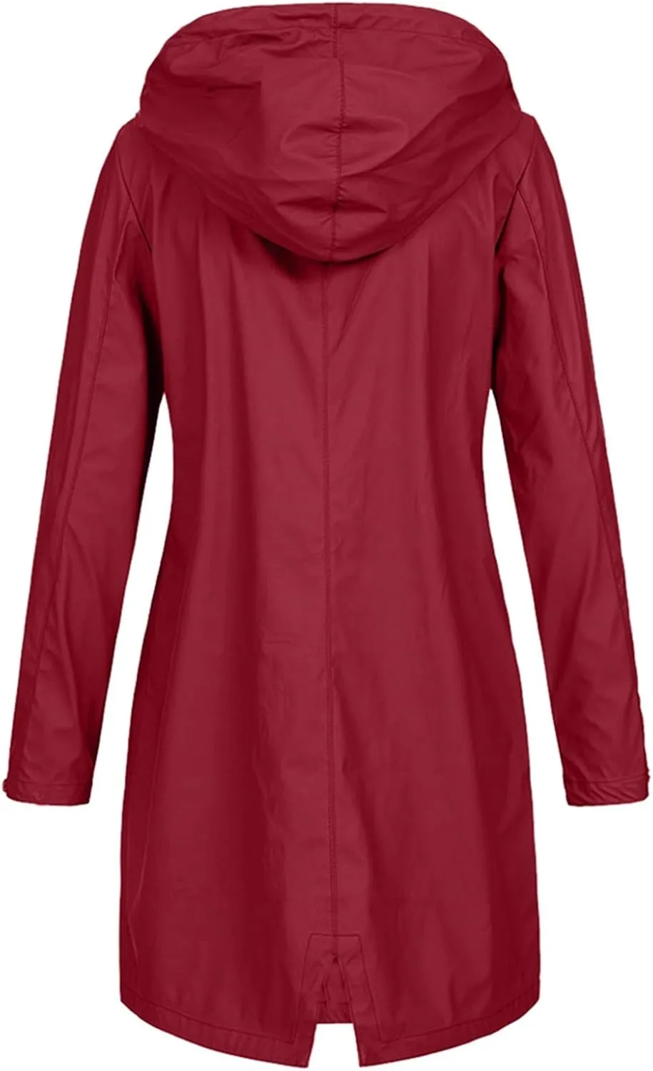LCMTWX Women Oversized Fleece Lined Raincoat Solid Women Coat Rain Raincoat Women's Coat Outdoor Warm Rain Jacket Rain