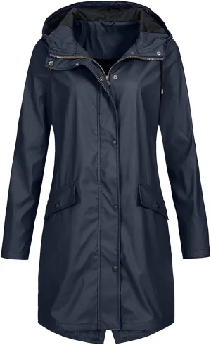 LCMTWX Women's Waterproof Hooded Rain Jacket Solid Women Coat Rain Raincoat Women's Coat Raincoat With Hood Rain Jacket