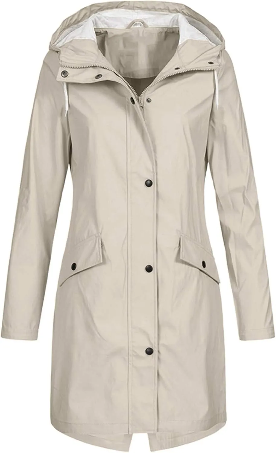 LCMTWX Women's Waterproof Hooded Rain Jacket Solid Women Coat Rain Raincoat Women's Coat Raincoat With Hood Rain Jacket