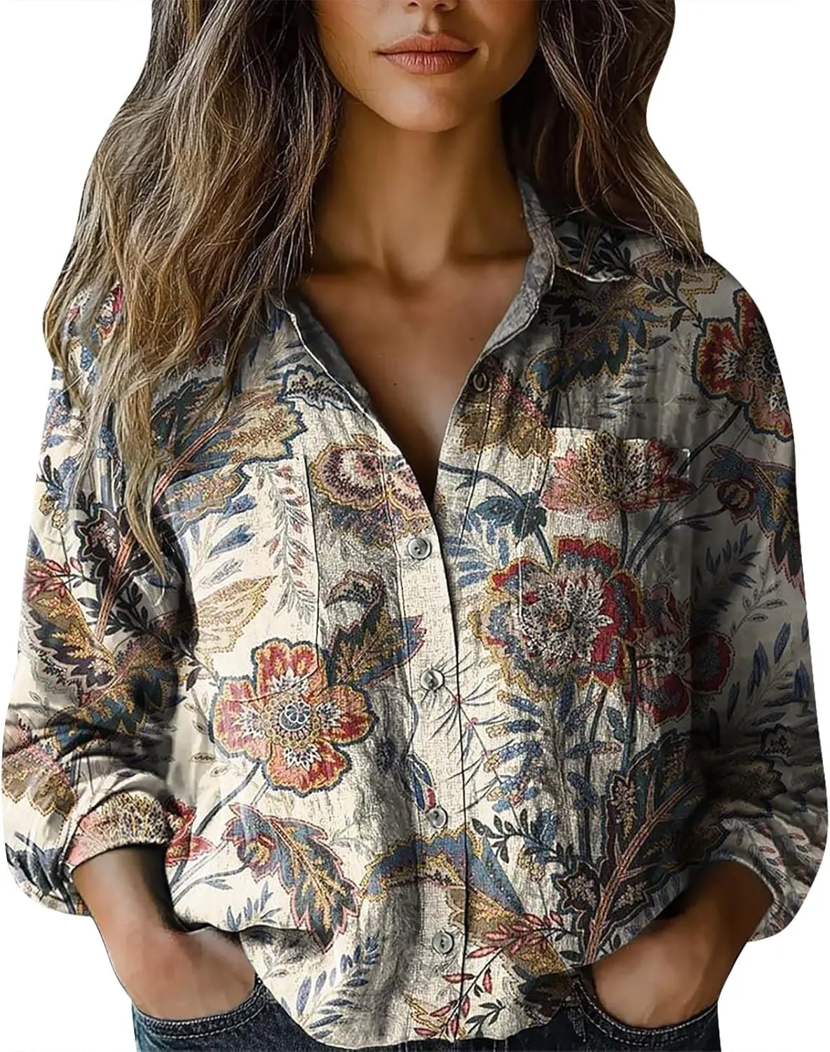 Linen Shorts for Women Fashion Down Shirts Casual Tops Long Sleeve Blouse Rolled Cuffed Short Sleeve Blouse