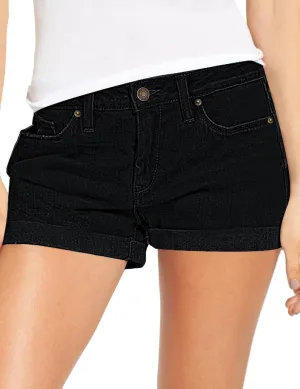 luvamia Women's Denim Jean Shorts High Waisted Stretchy Short Jeans