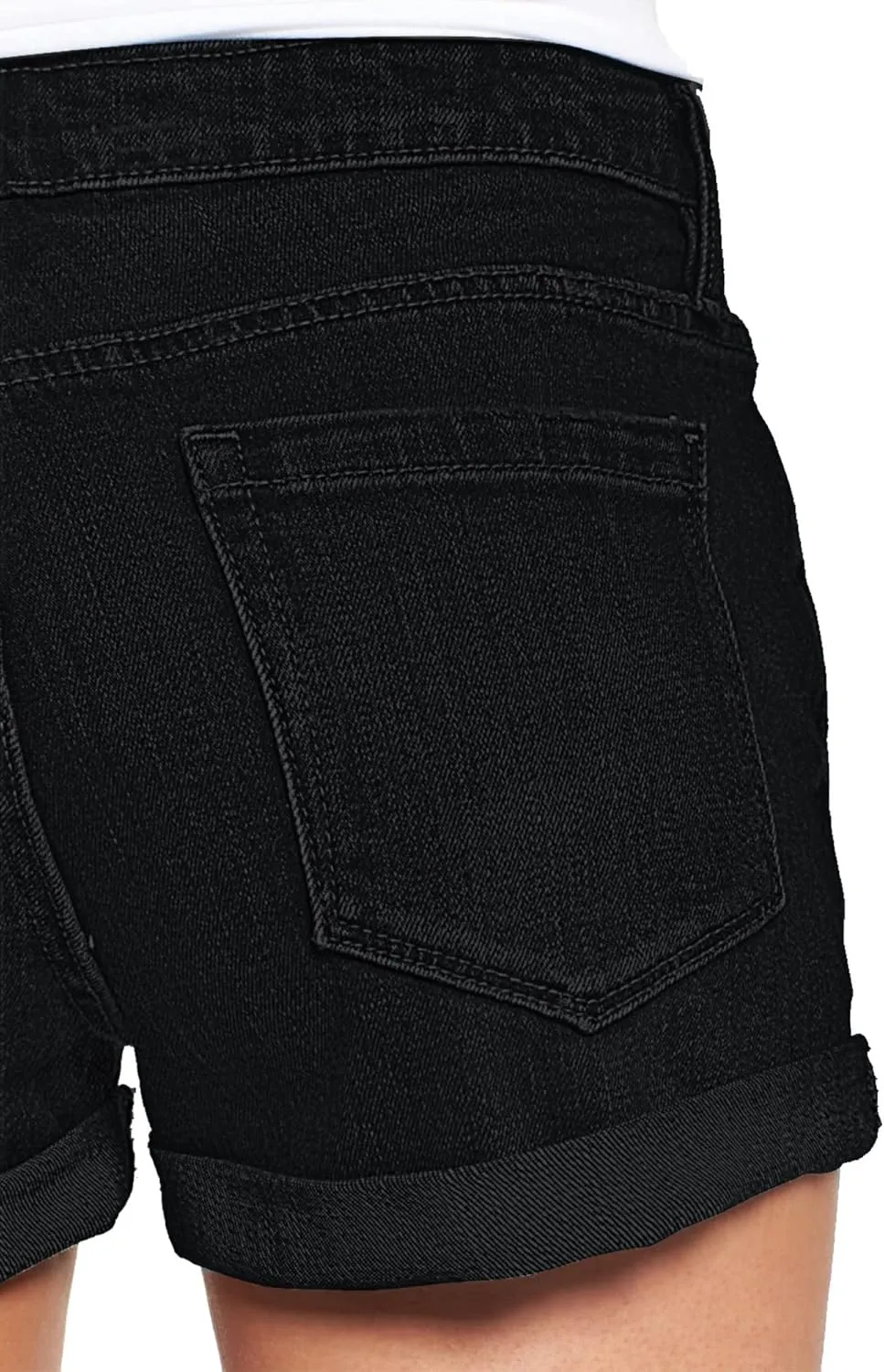 luvamia Women's Denim Jean Shorts High Waisted Stretchy Short Jeans