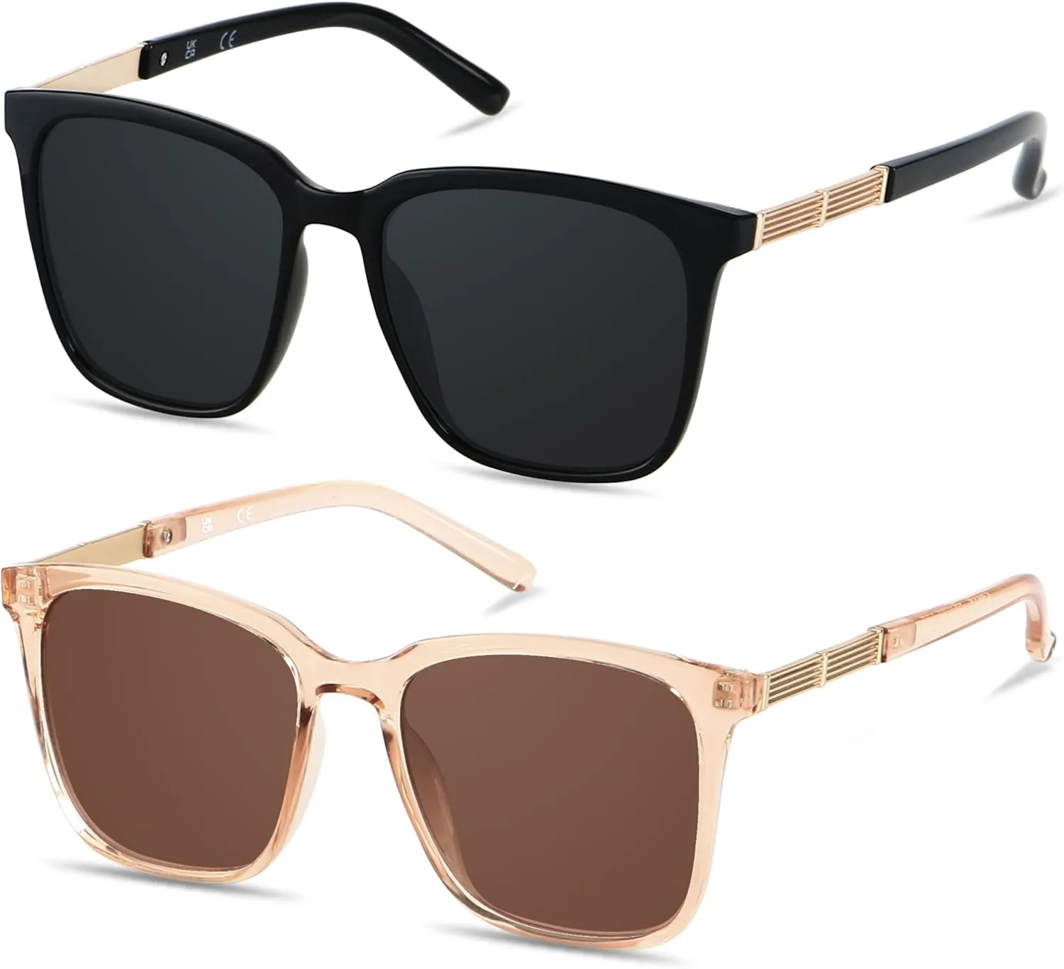 LYZOIT Oversized Sunglasses for Women Mirrored Big Large Shades Fashion Square Frame Sun glasses UV Protection