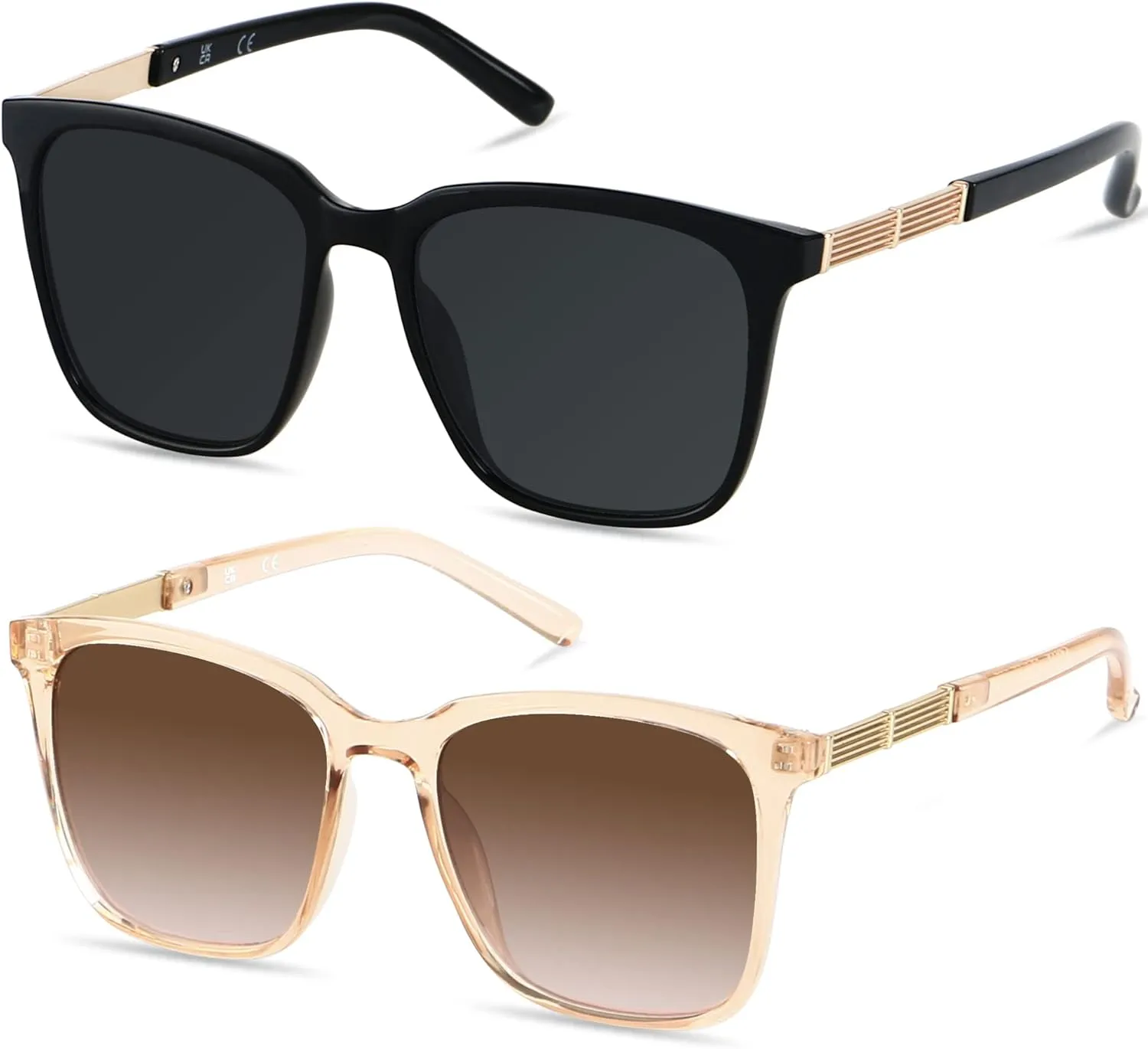 LYZOIT Oversized Sunglasses for Women Mirrored Big Large Shades Fashion Square Frame Sun glasses UV Protection