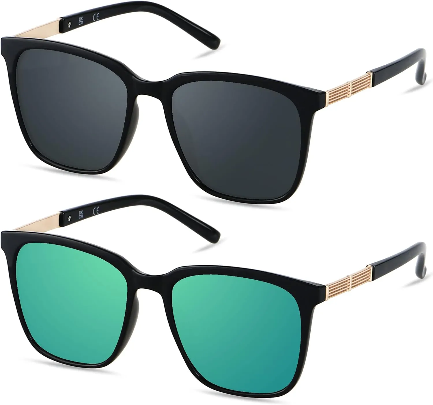 LYZOIT Oversized Sunglasses for Women Mirrored Big Large Shades Fashion Square Frame Sun glasses UV Protection