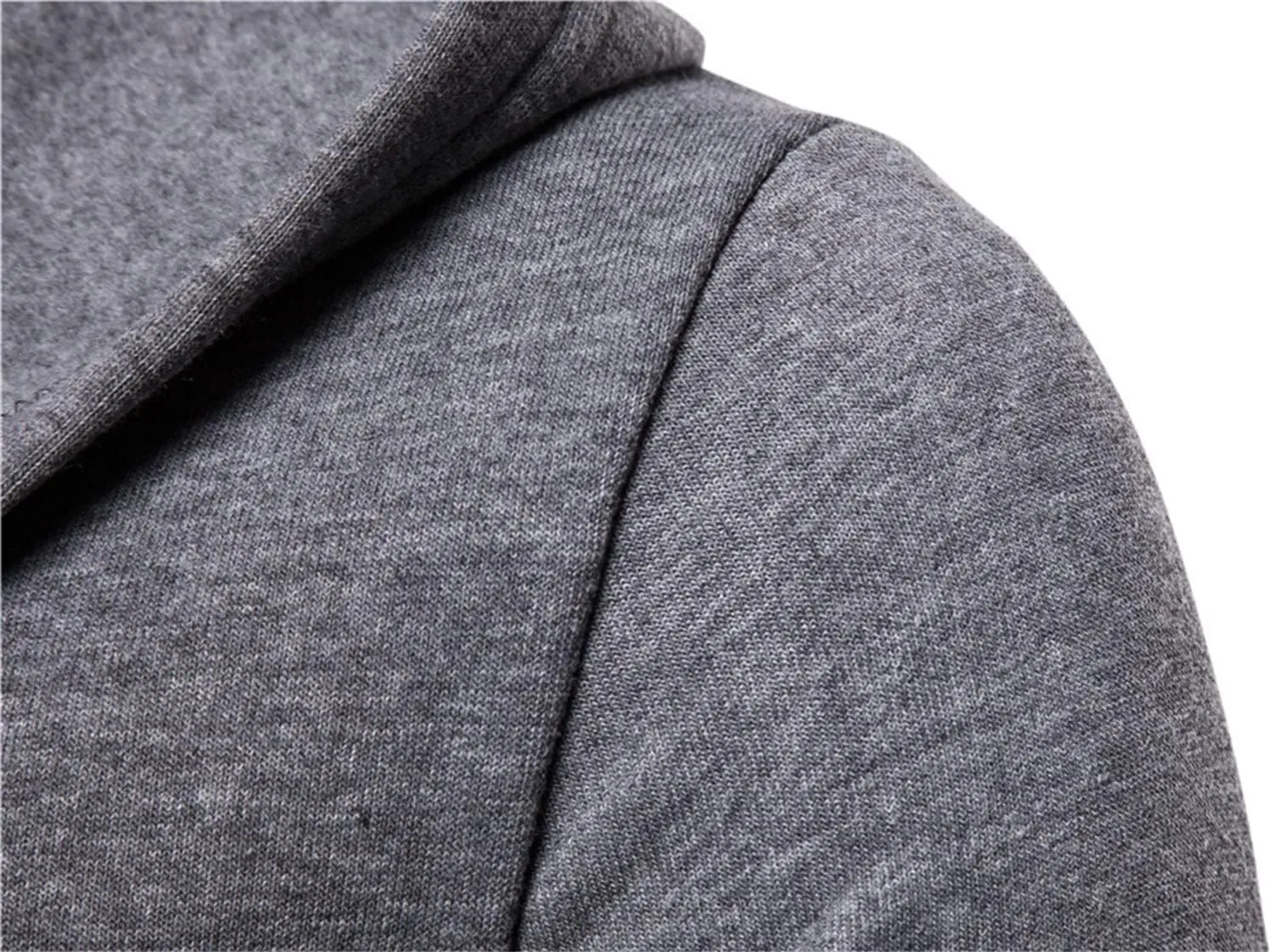 Maiyifu-GJ Men's Long Hooded Cardigan Jacket Long Sleeve Open Front Longline Coat Lightweight Trench Coat Sweatshirt