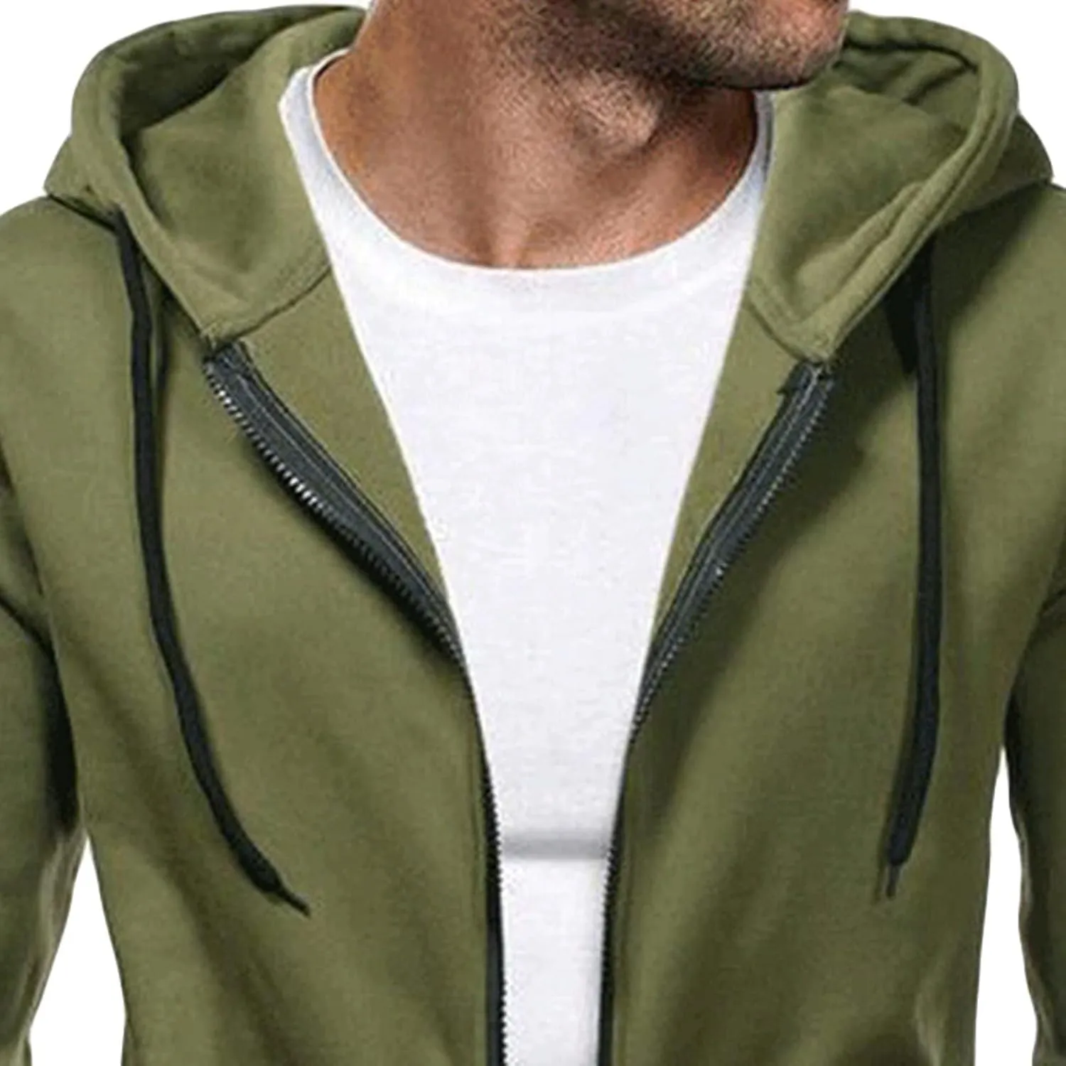Maiyifu-GJ Mens Longline Cardigan Jacket Long Sleeve Zip Up Hooded Sweater Lightweight Casual Open Front Coat with Pockets