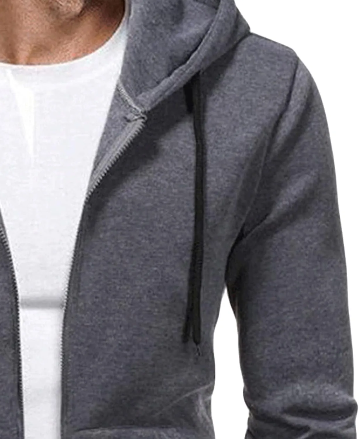 Maiyifu-GJ Mens Longline Cardigan Jacket Long Sleeve Zip Up Hooded Sweater Lightweight Casual Open Front Coat with Pockets