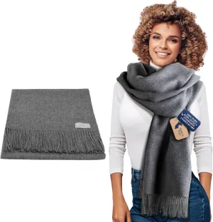 Maloca Pure Baby Alpaca Oversized Unisex Scarf | Ethically Sourced | Hypoallergenic | Softer & Warmer Than Wool