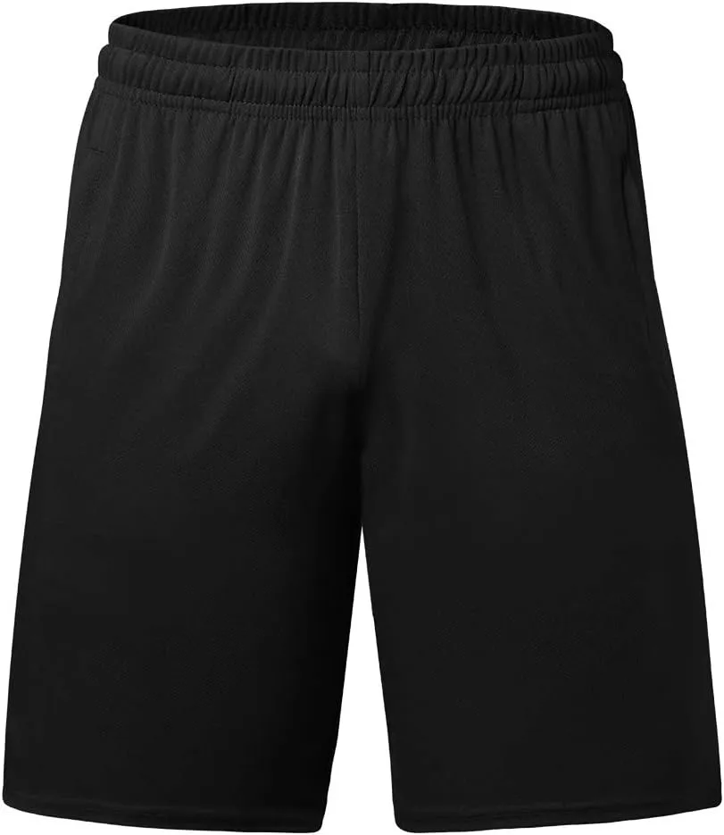 Men's Basketball Shorts Athletic Lightweight Dry-Fit Training Workout Shorts Zipper Pockets（Regular&Big and Tall）