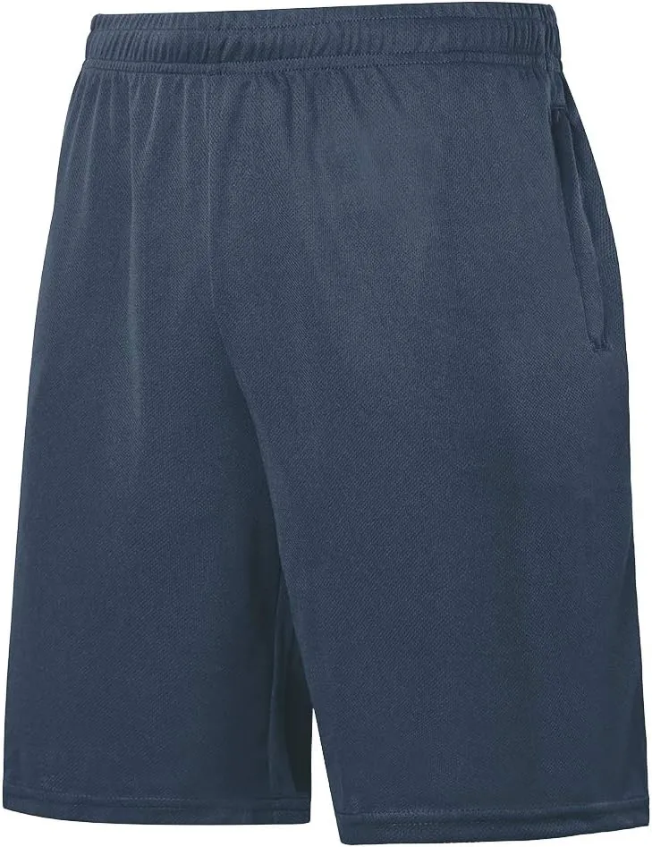 Men's Basketball Shorts Athletic Lightweight Dry-Fit Training Workout Shorts Zipper Pockets（Regular&Big and Tall）