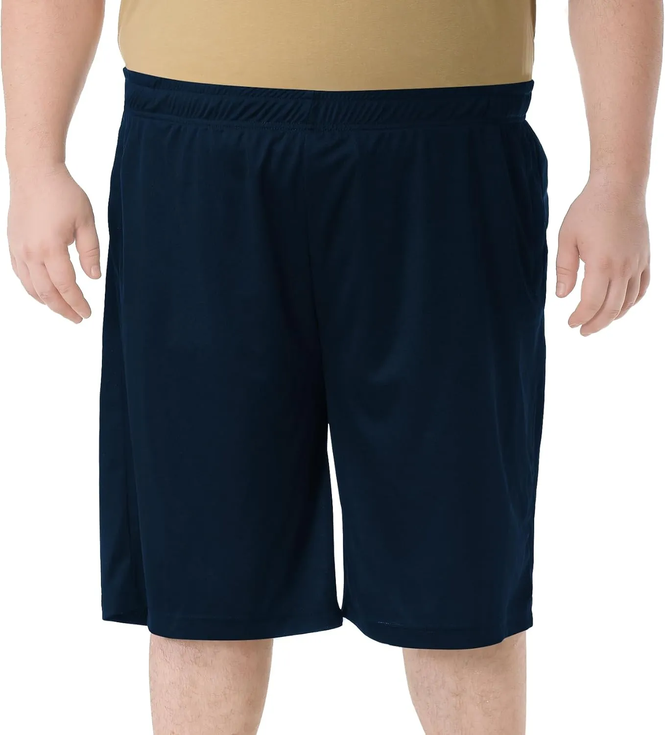 Men's Basketball Shorts Athletic Lightweight Dry-Fit Training Workout Shorts Zipper Pockets（Regular&Big and Tall）