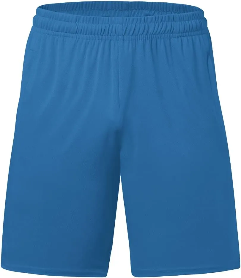 Men's Basketball Shorts Athletic Lightweight Dry-Fit Training Workout Shorts Zipper Pockets（Regular&Big and Tall）