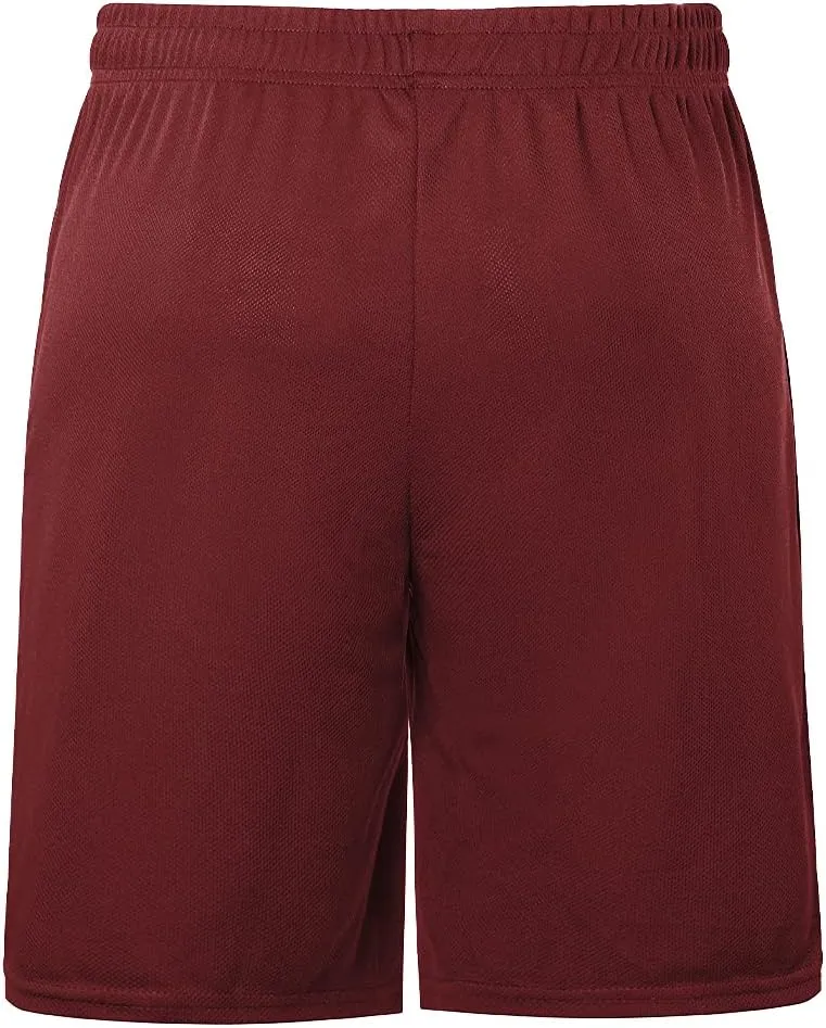 Men's Basketball Shorts Athletic Lightweight Dry-Fit Training Workout Shorts Zipper Pockets（Regular&Big and Tall）