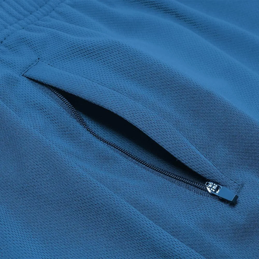Men's Basketball Shorts Athletic Lightweight Dry-Fit Training Workout Shorts Zipper Pockets（Regular&Big and Tall）