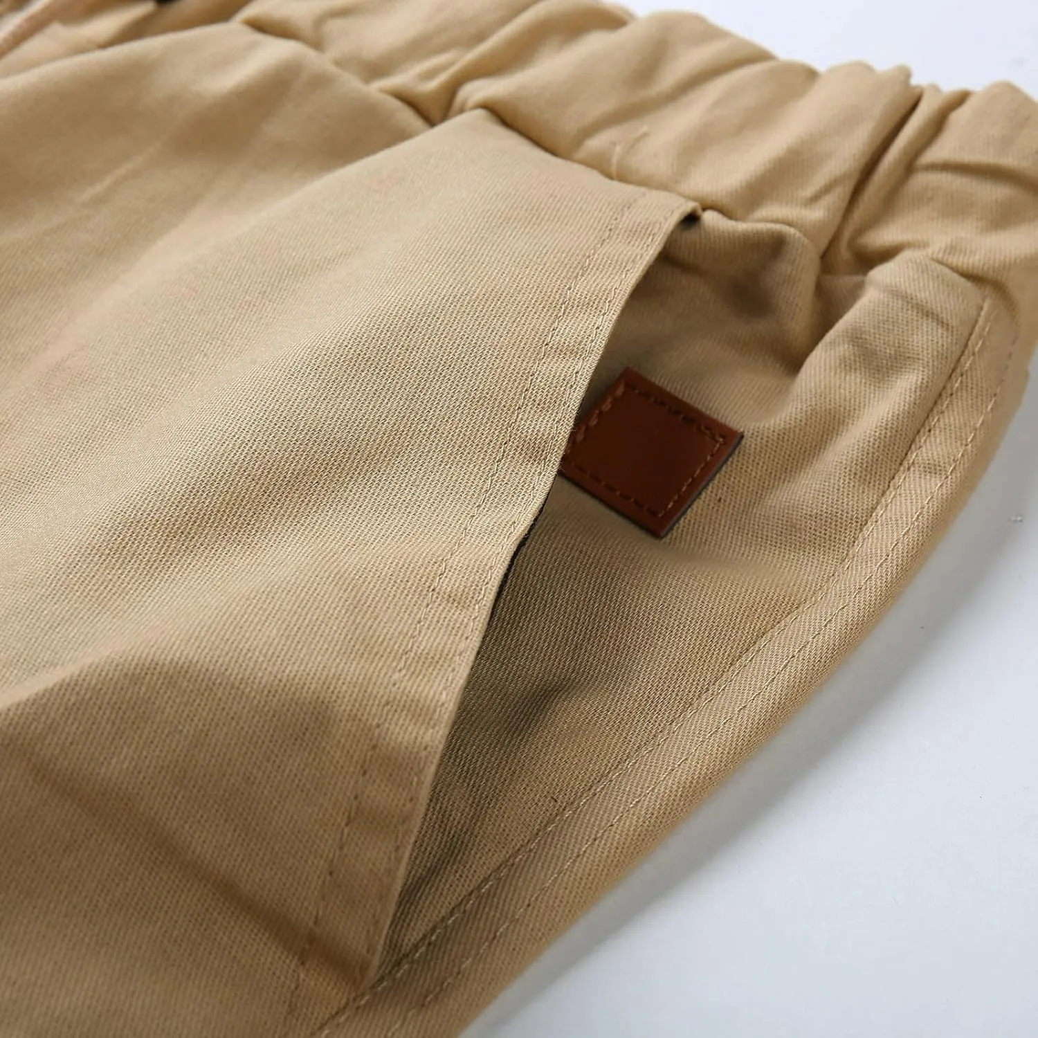 Men's Cargo Sweatpants Drawstring Stretch Fit Jogger Pants for Men with Pockets Open Bottom Gym Workout Track Pants