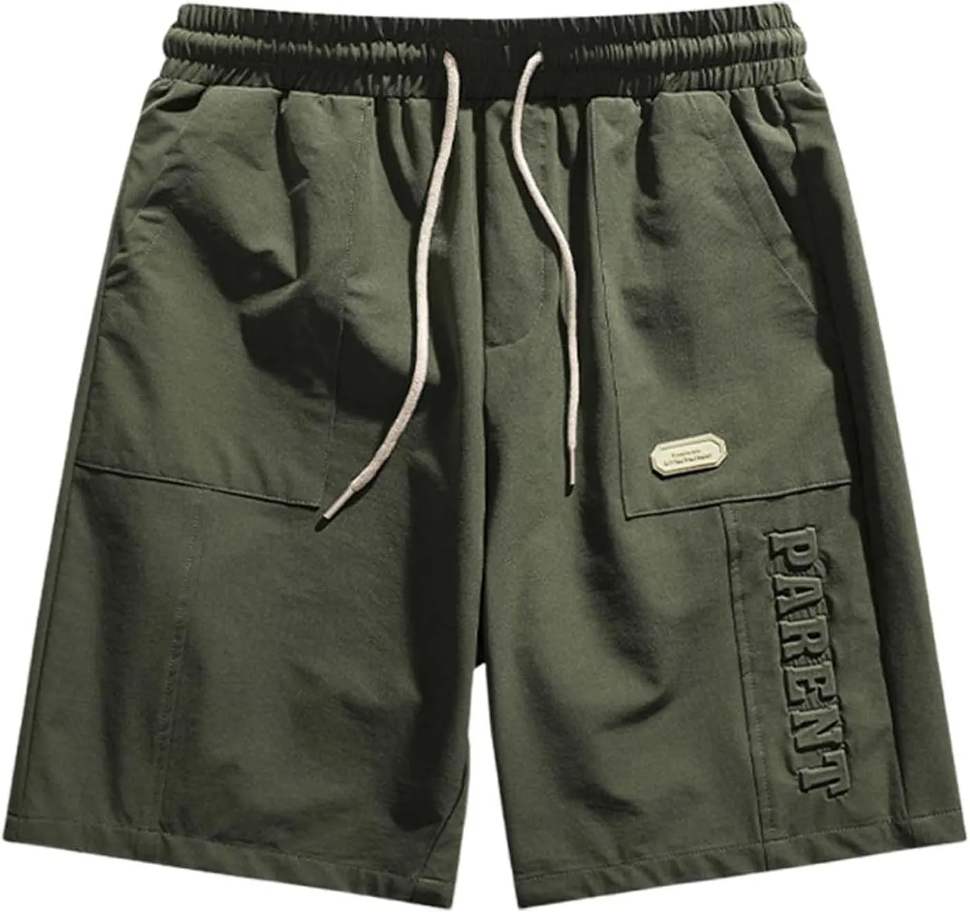 Mens Casual Gym Workout Shorts Elastic Waisted Drawstring Running Shorts Relaxed Fit Lounge Shorts with Pockets